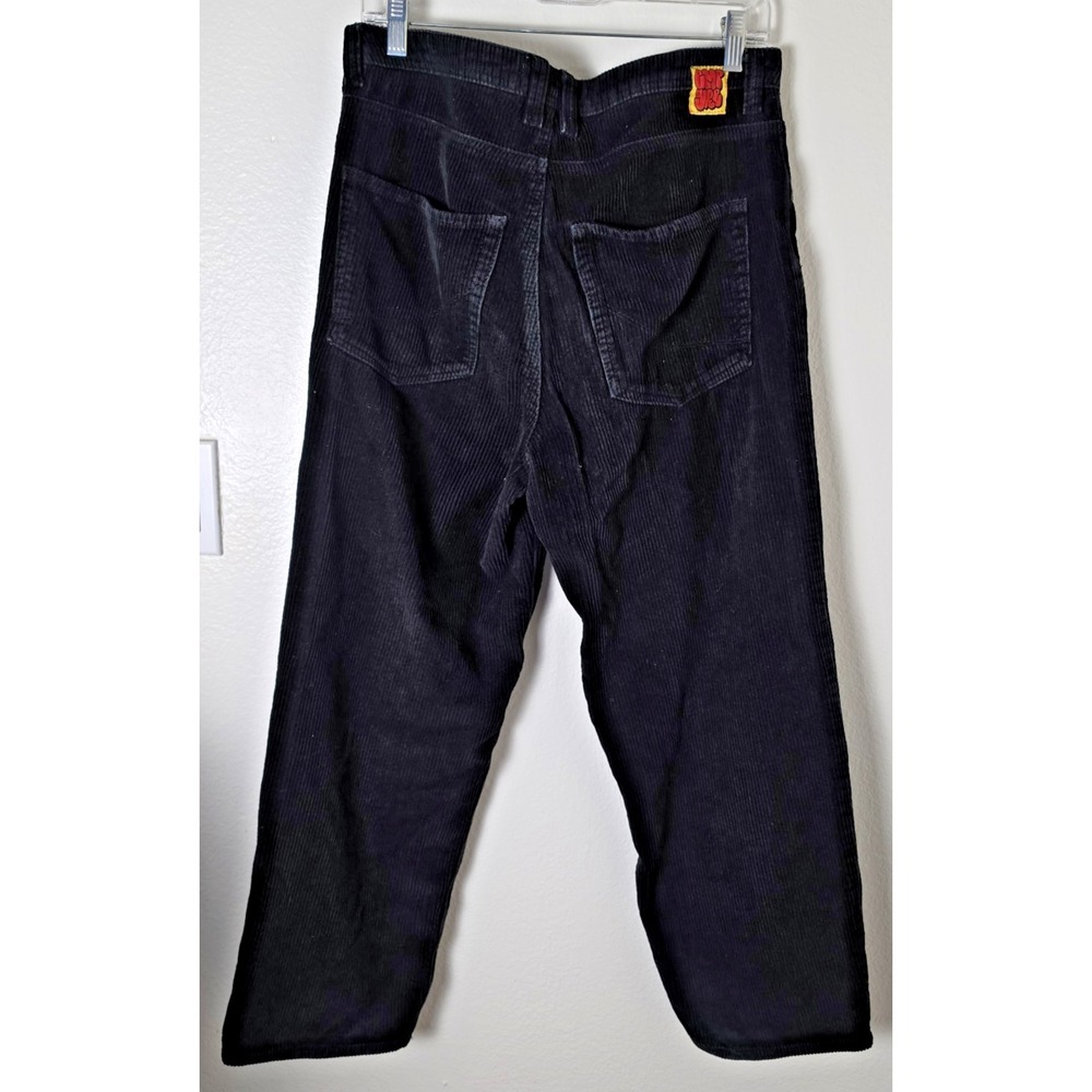 Vintage Empyre Black Corduroy Pants Sz 30 X 27 Baggy 90s Skate 100% Cotton - Picture 2 of 9